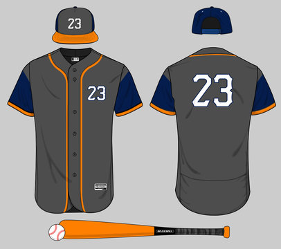 Baseball jersey uniform template mockup vector