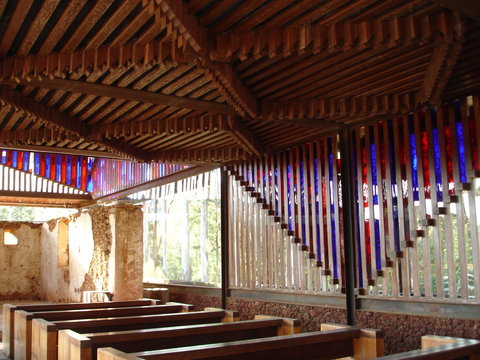 Recycled glass church at Minas Gerais