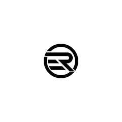 ER E R creative logo design template