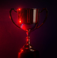 Winner's Trophy - Creative lighting.