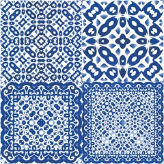 Portuguese ornamental azulejo ceramic.