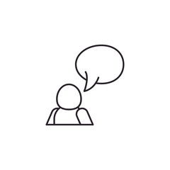 Isolated avatar with bubble line style icon vector design