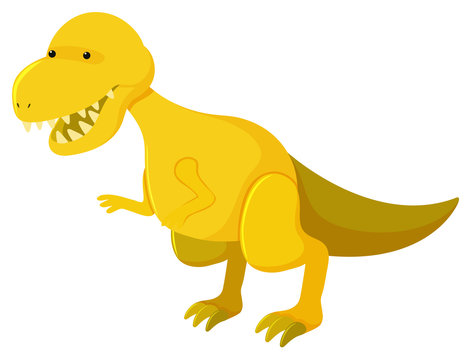 Single picture of tyrannosaurus rex in yellow