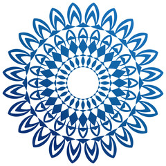 Mandala pattern design in blue color