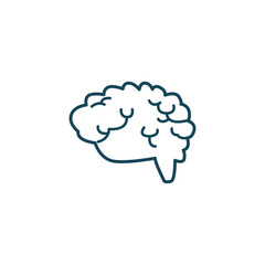 Isolated human brain line style icon vector design