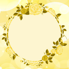 Background design with yellow flowers