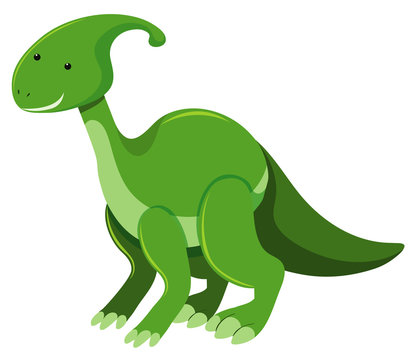 Single picture of parasaurolophus in green