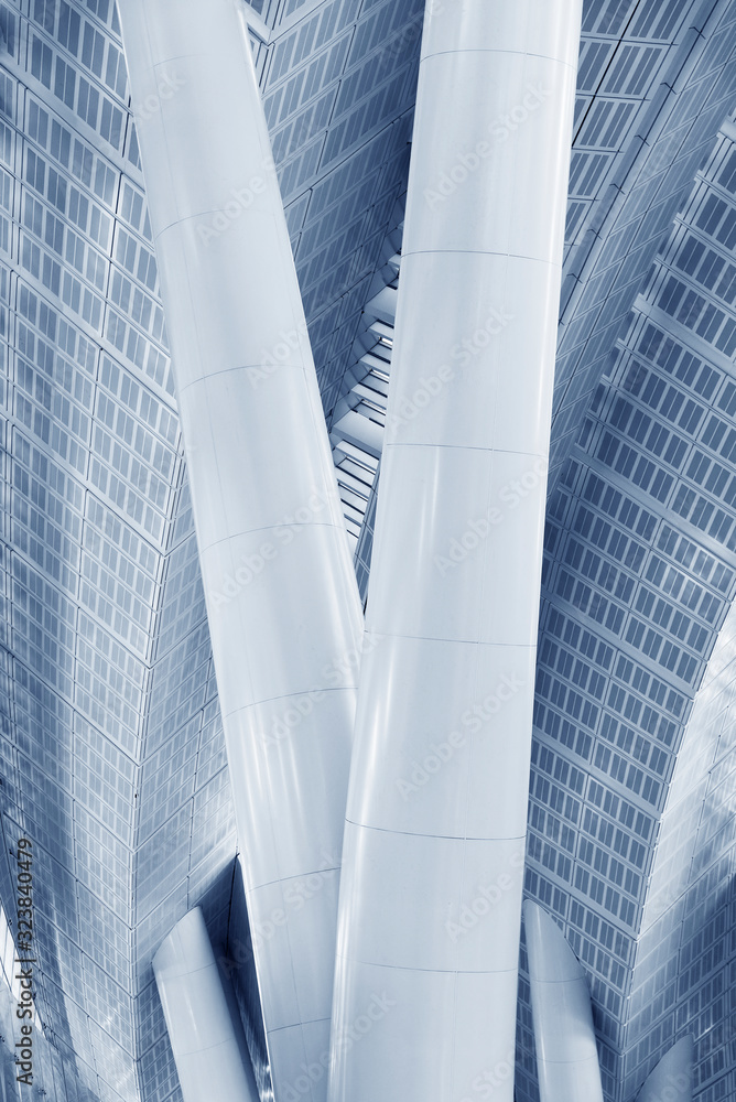 Aufkleber interior of modern architecture. building abstract background