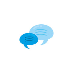 Isolated communication bubbles fill style icon vector design