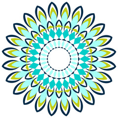 Mandala pattern design in blue color