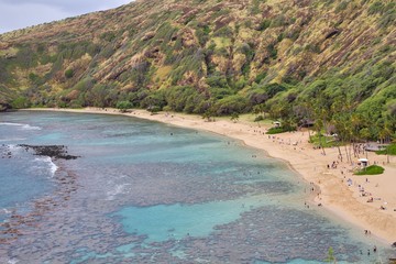 Aerial Shot of Hanauma Bay Hawaii