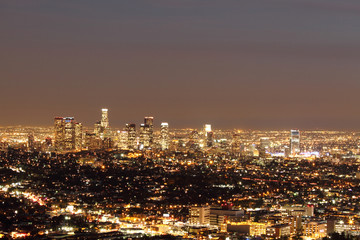 Night View of Downtown Los Angeles