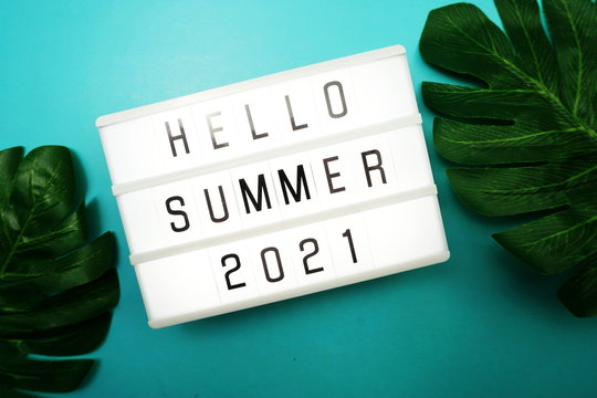 Hello Summer 2021 Word In Light Box