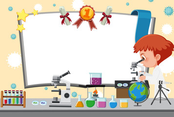 Banner template with lab boy