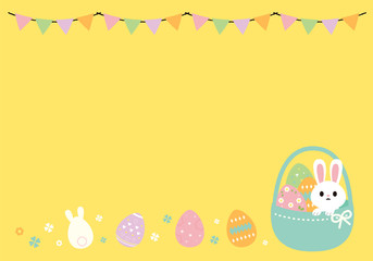 イースター　カード　手書き風