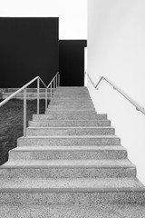 Empty stairway of modern architecture.  building abstract background