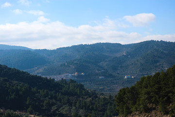 View to the mountains around Guadalest, Spain