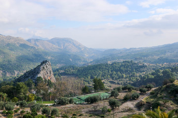 Obraz premium Beautiful mountain landscape in Spain near Castell de Guadalest