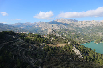 Fototapeta na wymiar Beautiful mountain landscape in Spain near Castell de Guadalest