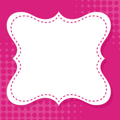 Pink background template with frame