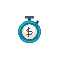 Isolated dollar inside chronometer fill style icon vector design