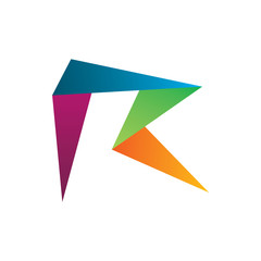 modern creative color letter r logo design