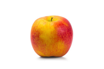 fuji apple fruit isolated on white background with clipping path