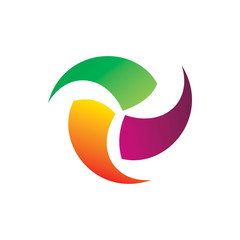 creative color spin energy group logo design