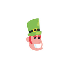 Isolated elf of saint patrcks day fill style icon vector design