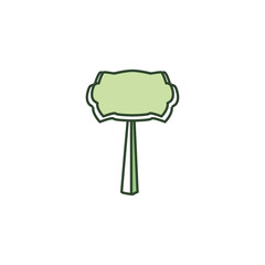 Isolated road sign line style icon vector design