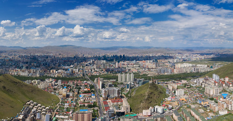Panorama view of Ulaanbaatar Mongolia