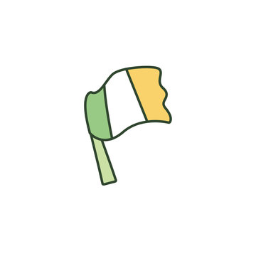 Isolated ireland flag line style icon vector design