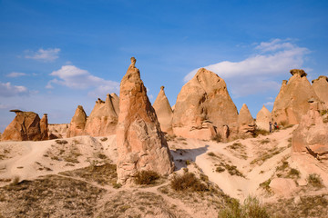 Fototapeta premium Devrent Valley / Imaginary Valley, a valley full of unique rock formations in Cappadocia, Turkey