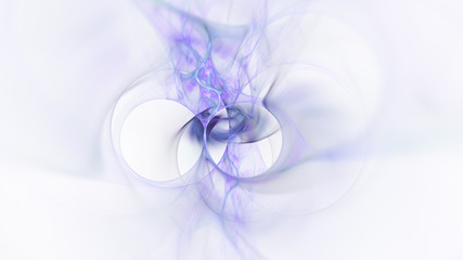 Obraz na płótnie Canvas Abstract blue glowing shapes. Fantasy light background. Digital fractal art. 3d rendering.