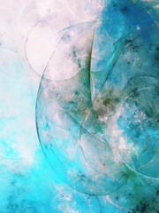 blue abstract fractal background 3d rendering illustration