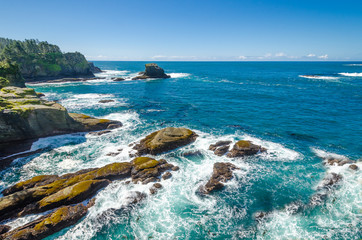 Fragment of ocean view from Soleduck trail in Olympics park, Washington, USA