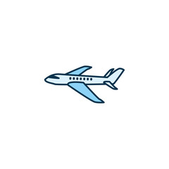 Isolated airplane line style icon vector design