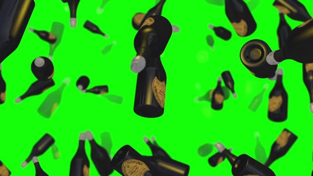 champagne green background loop animation