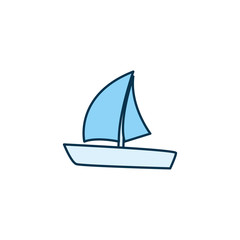 Isolated sailboat line style icon vector design