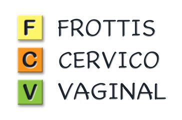 FCV initials in colored 3d cubes with meaning in french language