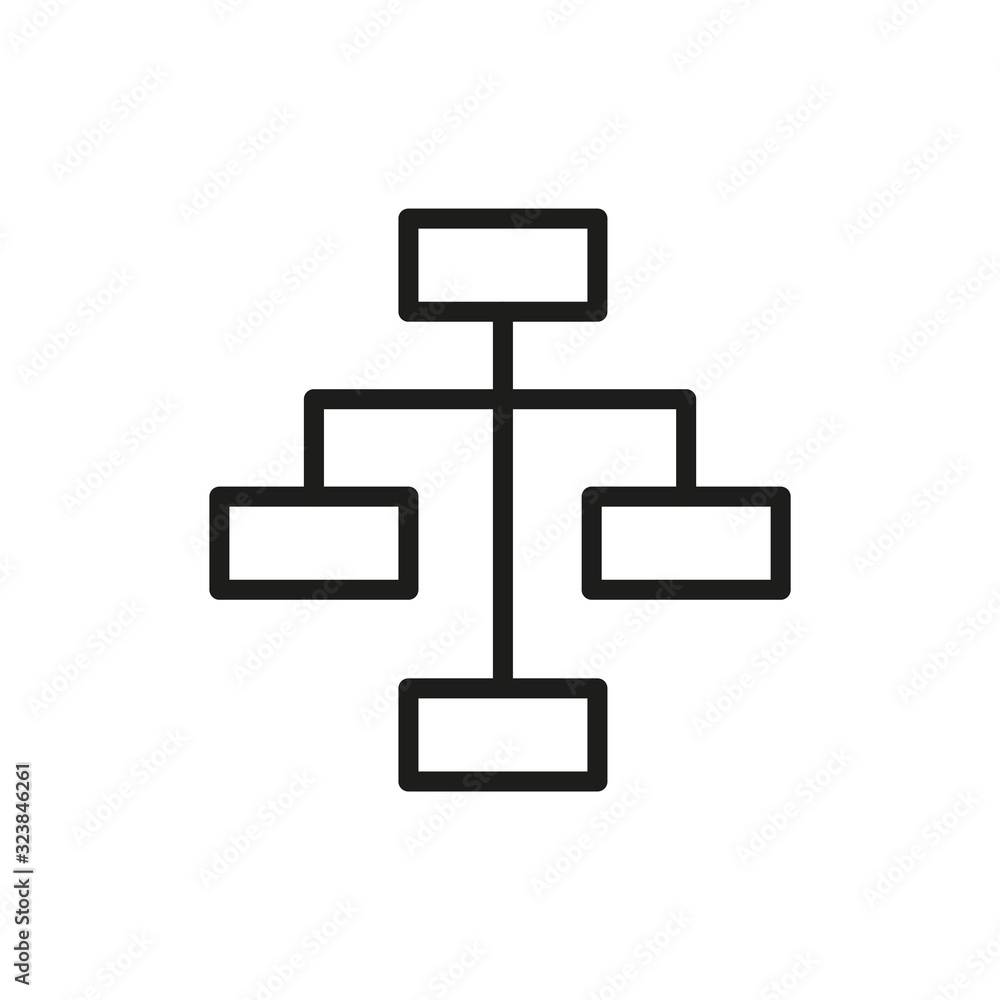 Poster simple hierarchy line icon.
