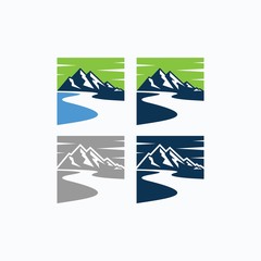 mountain river logo designs free