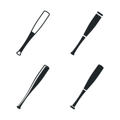 baseball bat icon template color editable. baseball bat symbol vector sign isolated on white background illustration for graphic and web design.