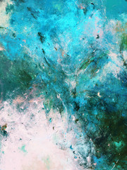 blue abstract fractal background 3d rendering illustration