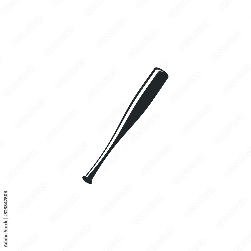 Poster baseball bat icon template color editable. baseball bat symbol vector sign isolated on white backgro