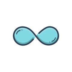 Fototapeta premium Color illustration icon for unlimited endless 