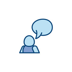 Isolated avatar with bubble line and fill style icon vector design