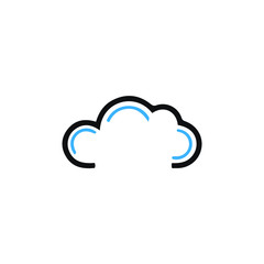Abstract cloud icon, logo vector tech