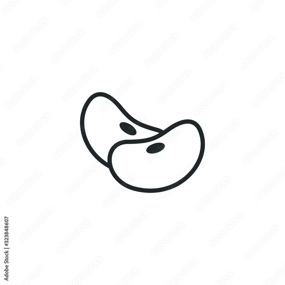Poster bean icon template color editable. bean symbol vector sign isolated on white background illustration