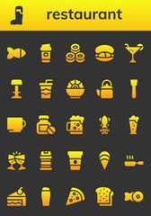 Fototapeta premium restaurant icon set